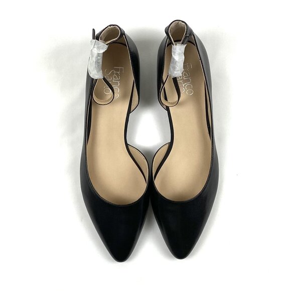 Franco Sarto Slide Black Leather d'Orsay Flat, 9.5 - Picture 4 of 9